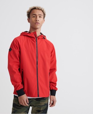 Superdry Echo Beach Cagoule Férfi Kabát Piros | DVIWT5361